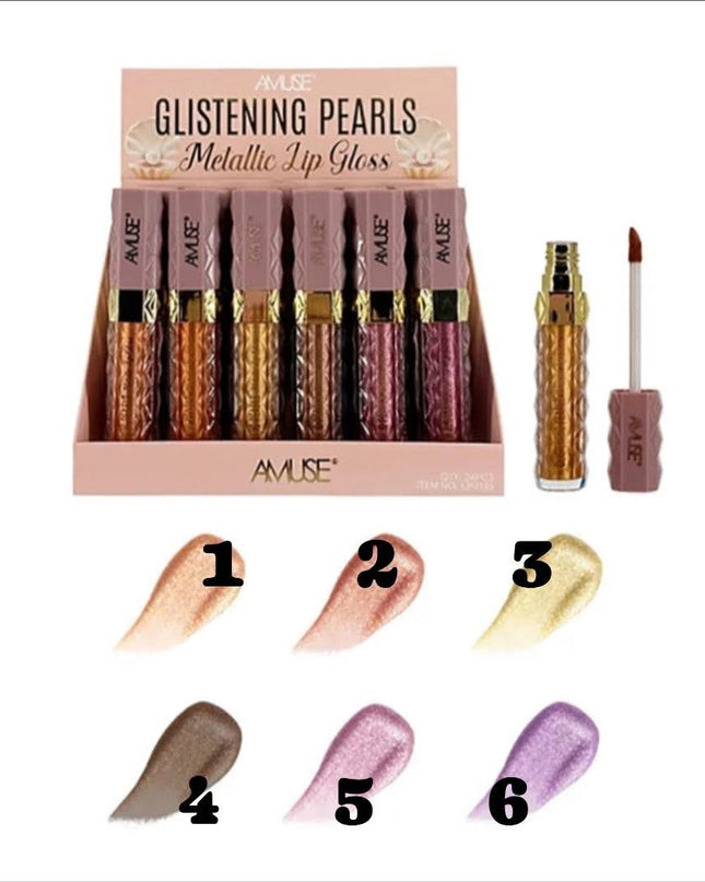 AMUSE - Glistening Pearls Metallic Lip Gloss (MATTE)