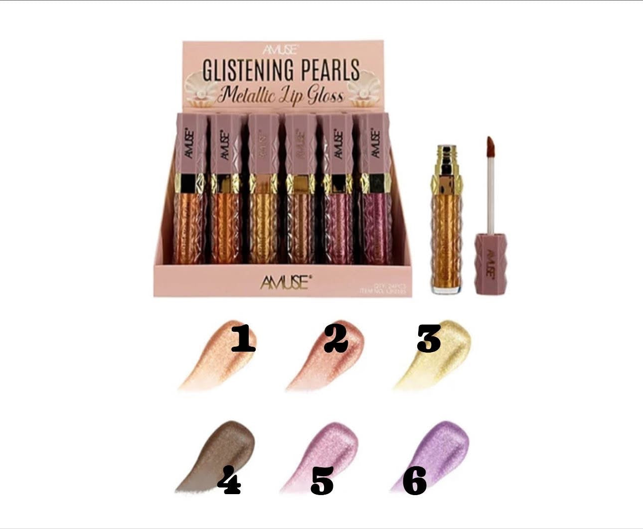 AMUSE - Glistening Pearls Metallic Lip Gloss (MATTE)