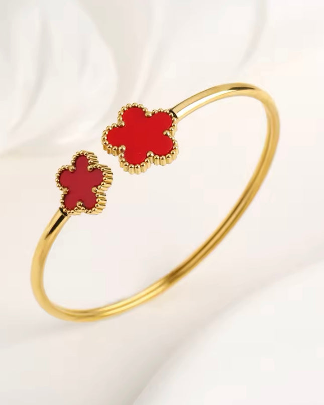JOYERIA - Bangle Trébol Rojo 1pc