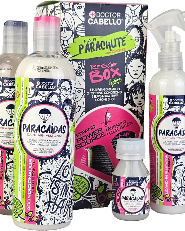 DOCTOR CABELLO | PARACAIDAS BOX DE RESCATE KIT 4 IN 1