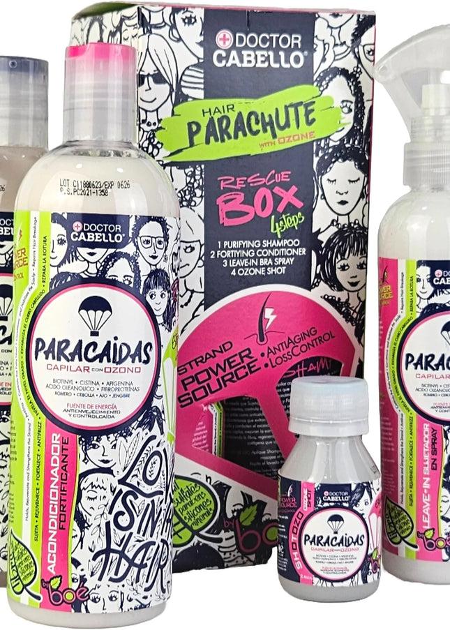 DOCTOR CABELLO | PARACAIDAS BOX DE RESCATE KIT 4 IN 1