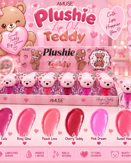 AMUSE | Plushie Teddy Lip Oil Osito con Llavero 🧸
