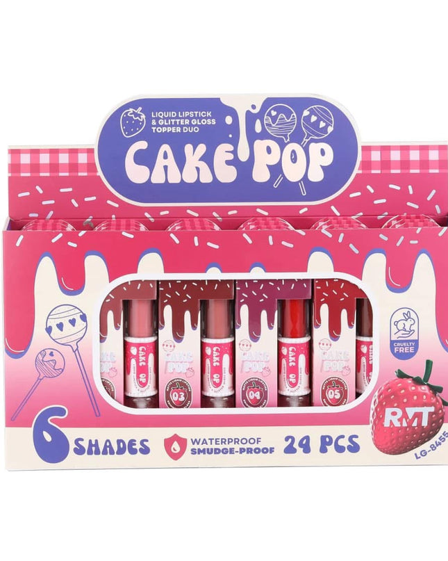 RMT - Cake Pop Liquid Lipstick & Glitter Gloss Topper DUO