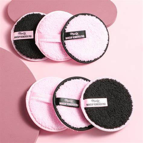 MAKEUP REMOVER PADS - BLACK & PINK