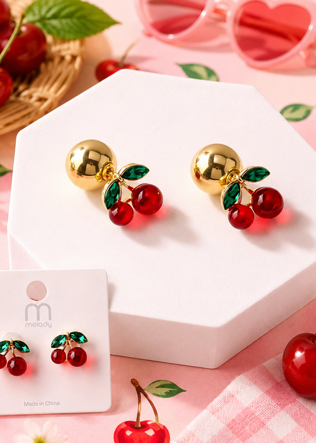 JOYERÍA FASHION - ARETES DE CHERRY 🍒