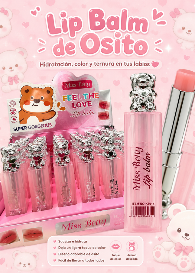 GIRLY’s - LIP BALM DE OSITO (OLOR SÚPER DELICIOSO) 🧸💖