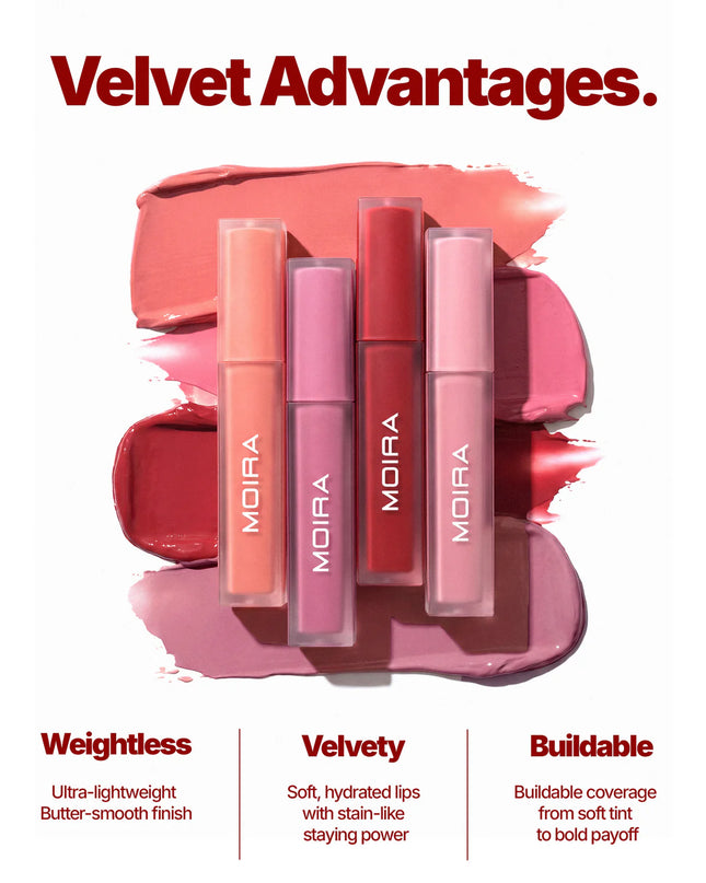 MOIRA - VELVET LIP TINT LIPSTICK (Secado Matte)