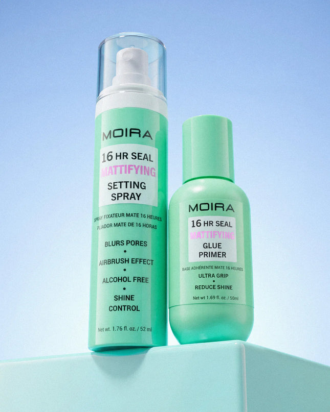 MOIRA - 16HR Seal Setting Spray Matte + Primer Matte (Duo Matificante) 💚