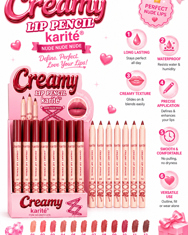 GIRLY’s - KARITÉ CREMOSOS LIP LINER / ALTA PIGMENTACIÓN