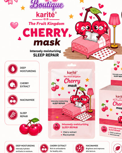 GIRLY’s - KARITÉ MASCARILLA INTENSIVA REPARADORA DE CHERRY Y NIACINAMIDE 🍒