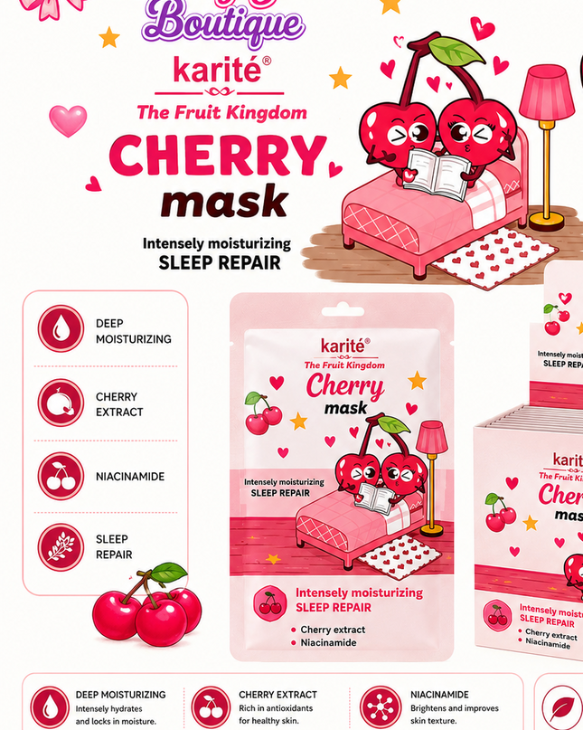 GIRLY’s - KARITÉ MASCARILLA INTENSIVA REPARADORA DE CHERRY Y NIACINAMIDE 🍒