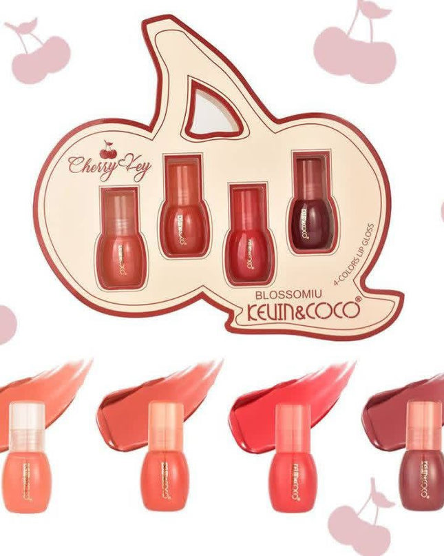 KEVIN & COCO - Big Cherry Key Lipgloss Set 4pc