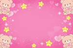 Fondo Kawaii Rosa Fuerte